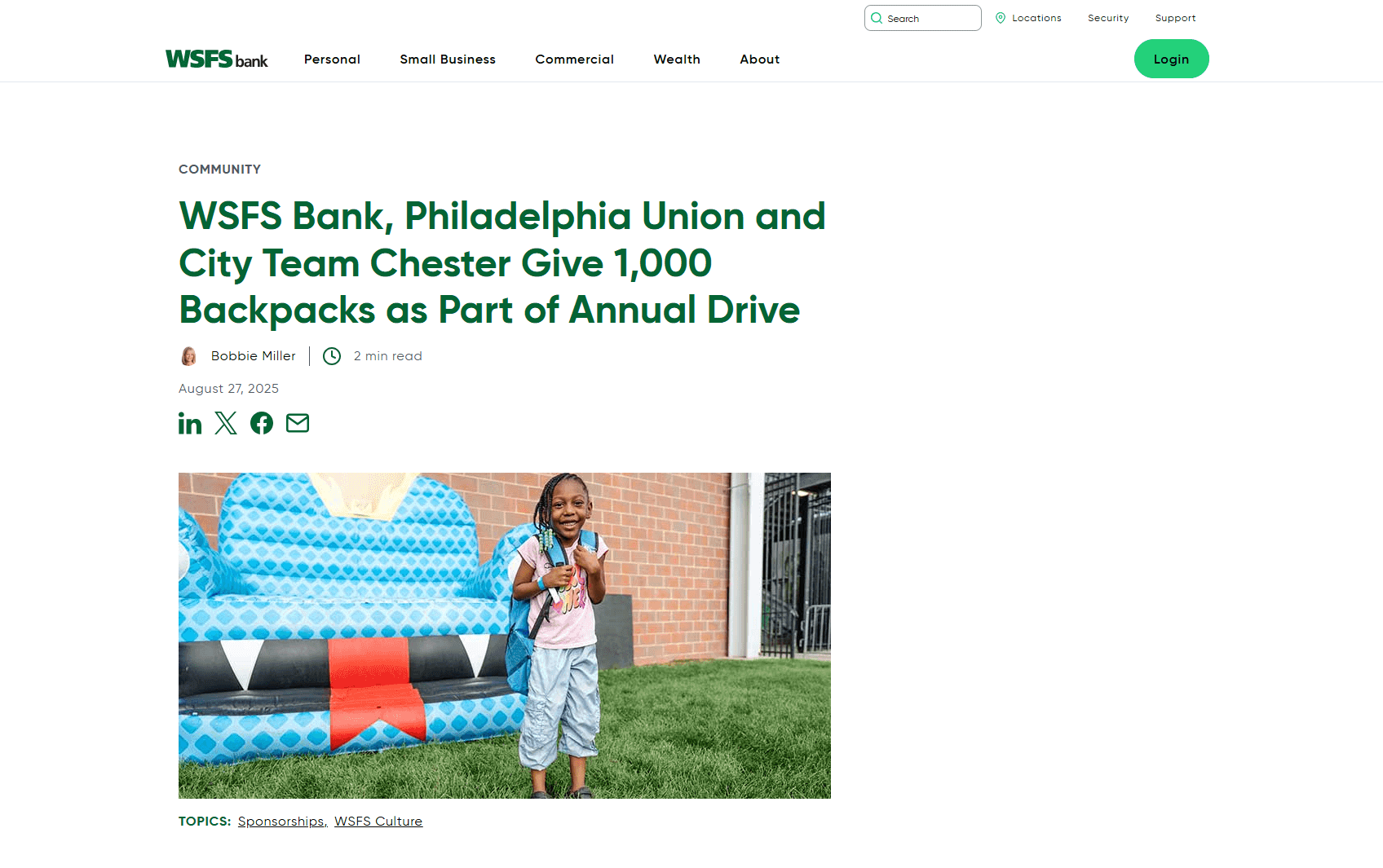 WSFS Bank Article